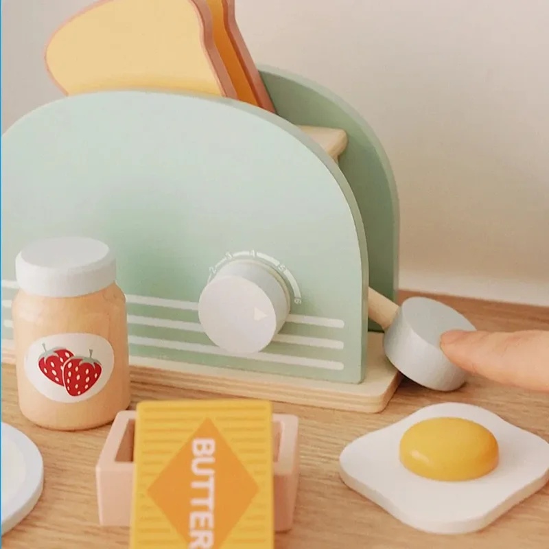 Wooden Simulation Toaster Toy  - огляд і ціна Kids Outdoor Kitchen Accessories